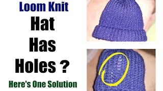 Loom Knit Hat Has Holes One simple solution  Ladders in Knit  Loomahat [upl. by Terle491]