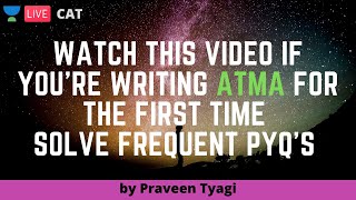 How to prepare for ATMA Exam 2021  Solve frequent Previous Year Questions  ATMA Exam Preparation [upl. by Quinby460]