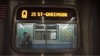 ᴴᴰ R160  21 Street Queenbridge bound Q train enters 57 Street  7th Avenue [upl. by Tnecnivleahcim]