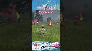 SHINY ALPHA MONFERNO shorts shinypokemonhunter pokemonlegendsarceus shinypokemon pokemon [upl. by Grantley26]