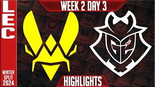 VIT vs G2 Highlights  LEC Winter 2024 Week 2 Day 3  Team Vitality vs G2 Esports [upl. by Nosnek]