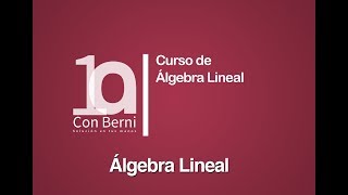 Curso de álgebra lineal  Introducción [upl. by Ennairam]