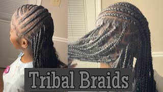 Lemonade Medium Tribal Braids  Vlog [upl. by Eecram]