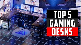 ✅Top 5 Best Gaming Desks in 2024  Best Gaming Desks Review [upl. by Annirok]