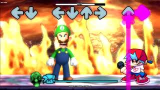 FNF Vs ANGRY Luigi with High Effort Animation  Friday Night Funkin [upl. by Ahsilrac]