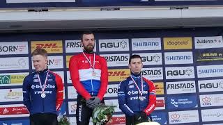 Joris Nieuwenhuis Nederlands kampioen veldrijden in Hoogeveen [upl. by Alahcim]