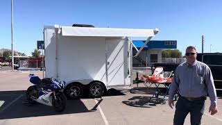 Showcase Enclosed Motorcycle RACING Trailers  DELUXE OPTIONS [upl. by Adnarom]