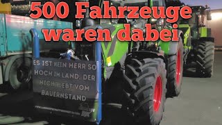 Bauern Sternfahrt Demo im Kreis Kronach mit rund 500 Fahrzeugen am 08012024 [upl. by Bunting]