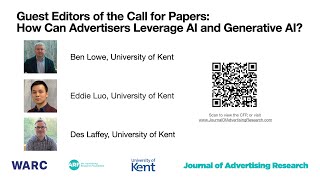 Webinar with Guest Editors of the Special Issue quotHow Can Advertisers Leverage AI and Generative AIquot [upl. by Boarer]