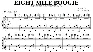 Pat Flowers  Eight Mile Boogie  Transcription [upl. by Yendyc]