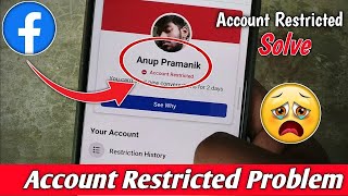 Facebook Account RESTRICTED Problem Solve 2024  Your Account Is RESTRICTED right now Facebook [upl. by Aniez]