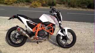 New KTM Duke 690 2013 Akrapovic et Powerparts [upl. by Lepper]