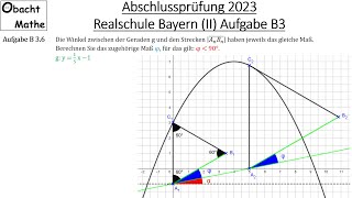 Abschlussprüfung Mathe 2023  Realschule Bayern Gruppe 23  Aufgabe B3 vorgerechnet  ObachtMathe [upl. by Yetak]