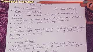 services of retailers  class 11 business studies  internal trade [upl. by Rhona]