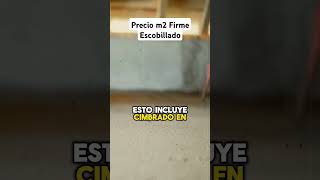 ✅ Precio M2 Firme Escobillado ingeniero construccion arquitecto shorts viral [upl. by Cornish224]