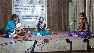 21st Annual Music Festival Vocal by Kum Thishya Violin Kum Samskruthi  Mridanga Master Mohnish [upl. by Luane]