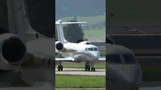 Powerful Gulfstream G450 Landing in Bern Switzerland [upl. by Cho]