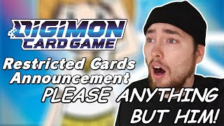 WHY IS HE BACK  Digimon TCG Official OCTOBER 2023 TCG Banlist LIVE REACTION [upl. by Ellard]