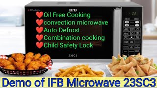 Demo of IFB microwave  23SC3 Working of IFB Microwave oven  Demo of Convection Microwave Oven [upl. by Yahska]