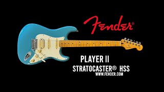 FENDER Player II Stratocaster® HSS  Aquatone Blue  Tone Master Pro [upl. by Towrey190]