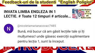 INVATA ENGLEZA DE LA 0 LA 1O  IN 12 LECTII LECTIA 1 English Poliglot [upl. by Mayeda532]