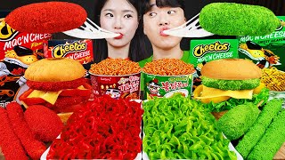 ASMR MUKBANG 직접 만든 치토스 햄버거 치즈스틱 불닭볶음면 핫도그 먹방 amp 레시피 FIRE NOODLES AND BURGER EATING SOUND [upl. by Melodie]