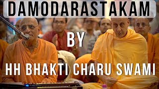 Damodarastakam by HH Bhakti Charu Swami with HH Radhanath Swami at ISKCON Noida [upl. by Irving]