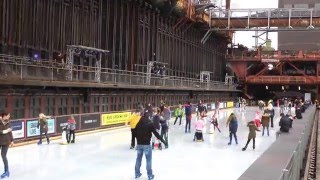 Essen Eisbahn Kokerei Schlittschuhlaufen 19 12 2015 [upl. by Dorris]