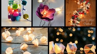 Best DIY String Lights Ideas  Lighted Garland Tutorial  Fairy Lights Room Decor [upl. by Ashlan]