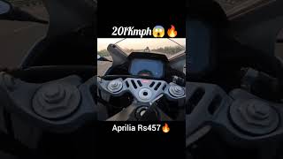 Aprilia rs457 top speed🔥 aprilia [upl. by Mixam]