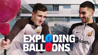 🎈💥💥🎈 BOOM EXPLODING BALLOONS CHALLENGE WITH FERRAN TORRES amp IÑAKI PEÑA  FC Barcelona 🔵🔴 [upl. by Nakah]