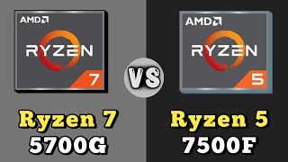 Ryzen 75700G vs Ryzen 57500F Processor  AMD Ryzen 7 5700G vs AMD Ryzen 5 7500F [upl. by Suolhcin468]