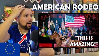 European Reacts to American RODEO TEXAS [upl. by Aehta]