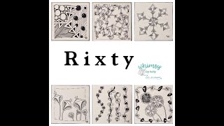 Rixty Zentangle® Pattern drawn by Kelly Barone CZT [upl. by Nylegna]