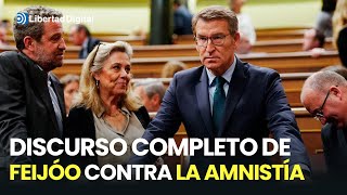 El demoledor discurso de Feijóo contra la Ley de Amnistía [upl. by Annad]