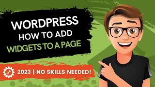 WordPress How To Add Widget To Page 2023 GUIDE [upl. by Hgieloj]