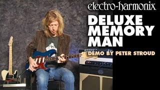 ElectroHarmonix Deluxe Memory Man Analog Delay  Chorus  Vibrato EHX Pedal Demo by Peter Stroud [upl. by Brunk]