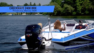 Checkmate Boats 2400 BRX  Powered By Mercury 400R 4K [upl. by Athenian]