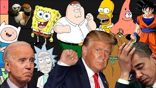 PRESIDENTS RANK CARTOON CHARACTERS THEY CAN FIGHT [upl. by Joab]