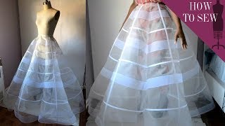 MAKING A PANEL BALL GOWN PETTICOAT SKIRT [upl. by Carboni]