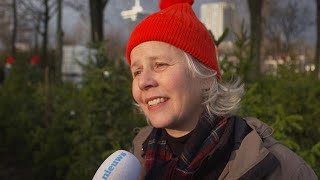 Kerstbomen hergebruikt Ze horen toch in de grond Niet in de fik  RTL NIEUWS [upl. by Anihtyc]