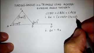 Triangles Exterior Angle Theorem [upl. by Quinlan763]