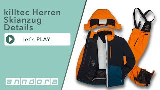 Skianzug für Herren Set in orange und dunkelbau  perfekt ausgerüstet auf die Skipiste [upl. by Einnor]