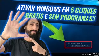 Como ATIVAR o Windows em 5 cliques DE GRAÇA SEM ATIVADOR SEM CRACK SEM NADA [upl. by Hgiel900]