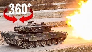 Fahre im Kampfpanzer Leopard 2 I 360GradVideo [upl. by Manlove]