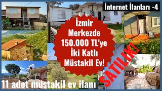 İzmir Merkezde 150000 TLye İki Katlı Satılık Ev Satılık Bahçeli Müstakil Evler [upl. by Vevay]