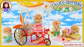 Sylvanian Families Calico Critters Airship Sky Adventure Toy Poodle Family Unboxing Review Silly Pla [upl. by Lalib]