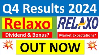 RELAXO Q4 results 2024  RELAXO results today  RELAXO Share News  RELAXO Share latest news [upl. by Kepner]