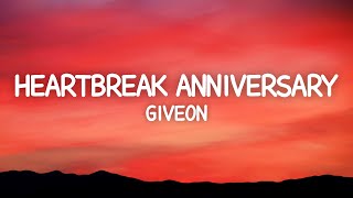 Giveon  Heartbreak Anniversary Lyrics [upl. by Nasas719]