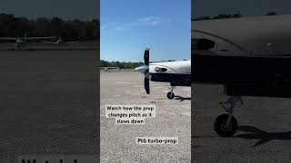 TBM 940 Propeller Pitch Change aviation airplane TBM940 Turboprop [upl. by Cott826]